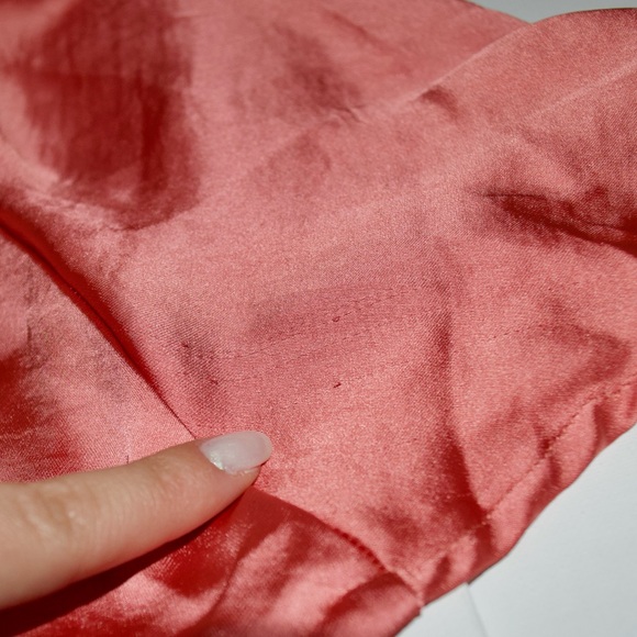 FREE PEOPLE — JUSTIN SATIN CUT OUT MINI DRESS IN CORAL, US M, ORIGINALLY $298 - Picture 15 of 16